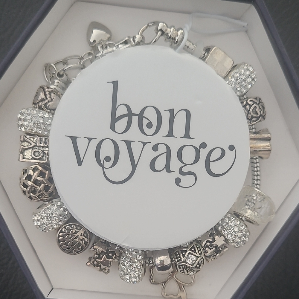 Bon Voyage Silver-Tone Charm Bracelet - Picture 2 of 6